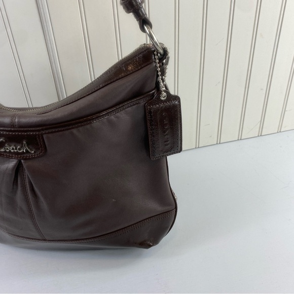 Coach Women’s Park Soft and Patent Brown‎ Leather Shoulder Satchel Bag Purse - Picture 4 of 15
